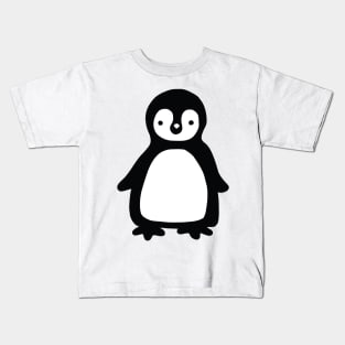 Simple black and white pinguin Kids T-Shirt